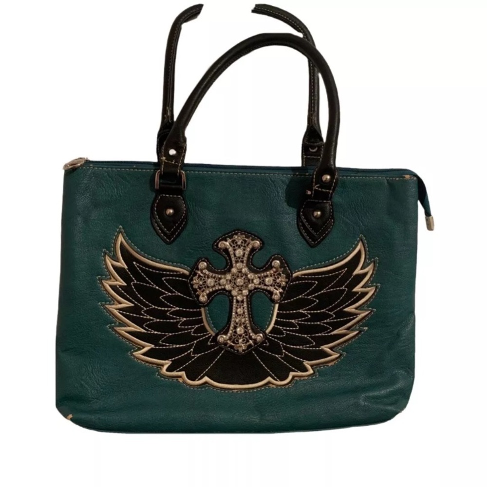 2000s turquoise Montana west vintage gemstone cross purse